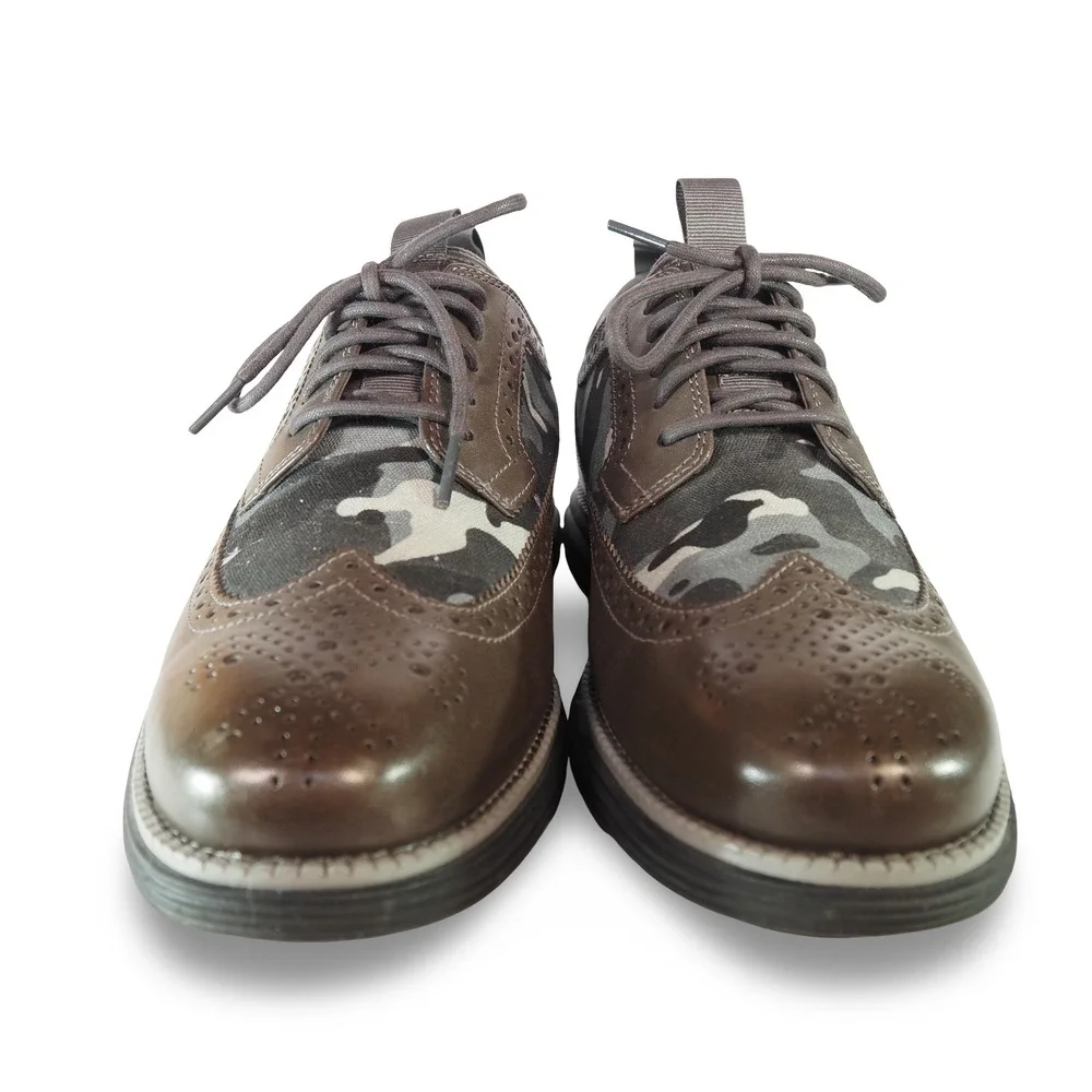 Cole Haan OriginalGrand Longwing‎ Oxford Men 10M Brown Camo Leather C36523